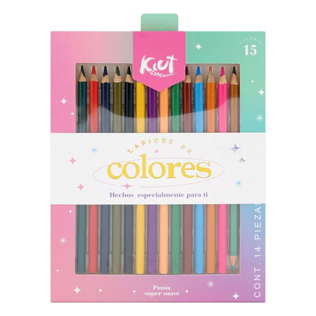 UBS Lapices De Color Pencils, 15-Colors, AX-160 - Main Image