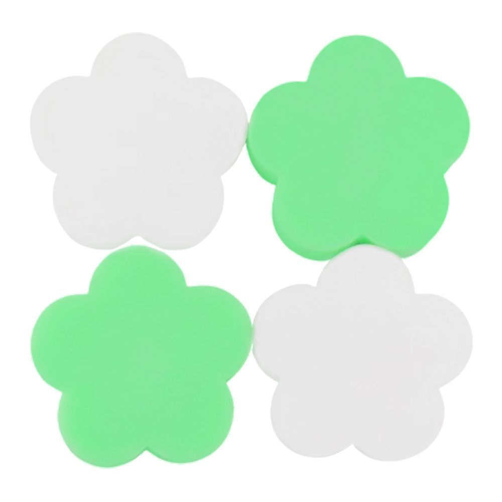 UBS Flower Shaped Erasers, Assorted Colors, For DIY School Kits, 4-Pack, 186 - Main Image