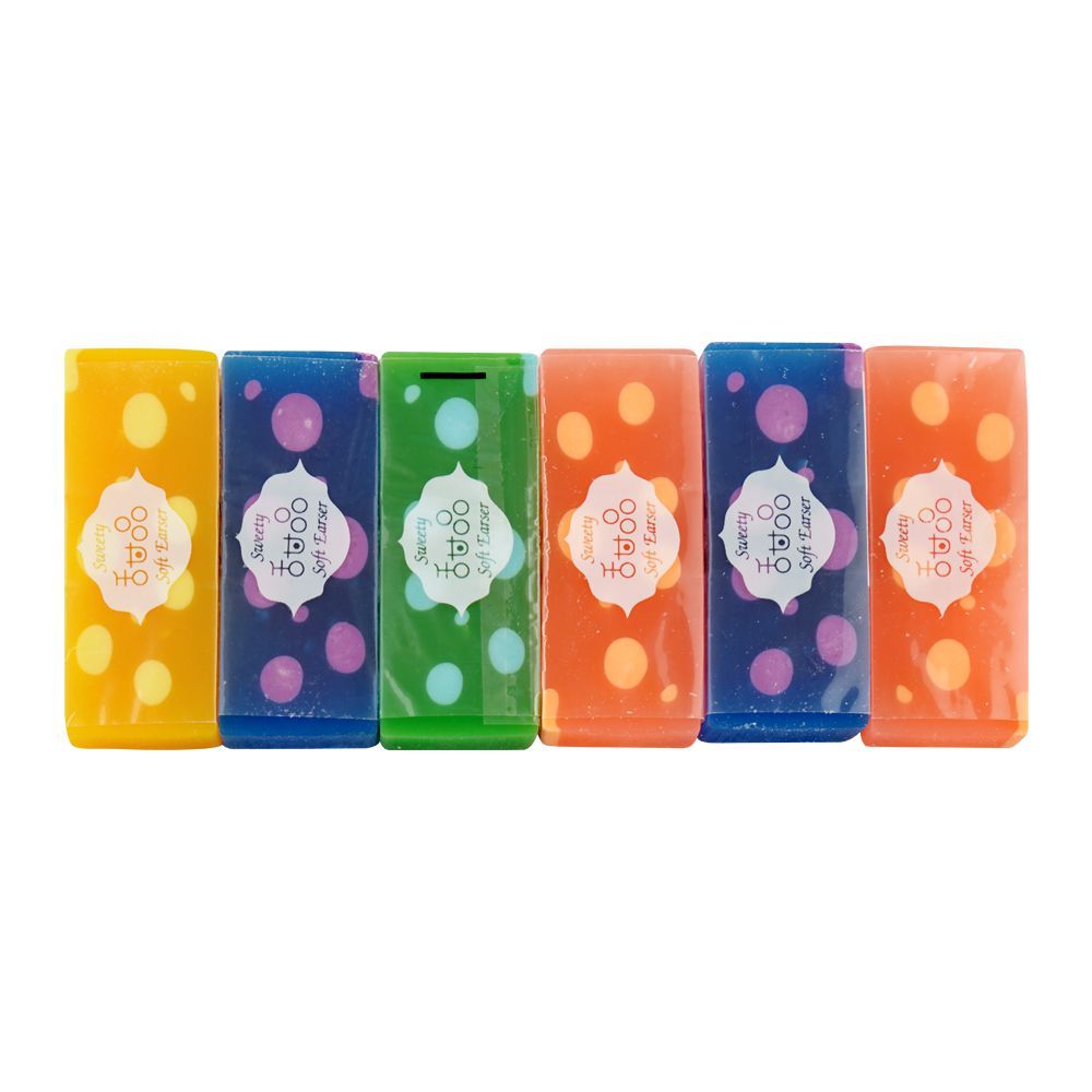 UBS Beikai Sweetie Soft Eraser Assorted Colors, For DIY School Kits, 1-Pack, BK-2216 - Main Image