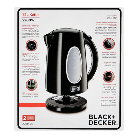 Black & Decker Electric Kettle, 1700ml, 2200W, JC69-B5 - Image 4