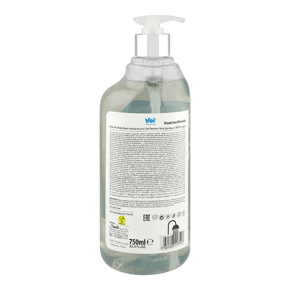 Voi Dead Sea Minerals Freshing Body Wash with Vitamin E, Alcohol Free, 750ml - Image 2