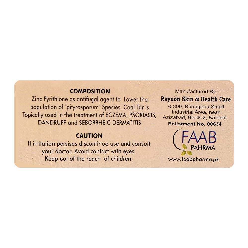 Faab Pharma Zeetar Medicated Soap Bar, For Dandruff & Eczema, 80g - Image 2