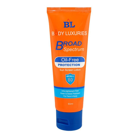 Body Luxuries Broad Spectrum Sunscreen Lotion, Oil-Free, SPF 80, 60g - Main Image