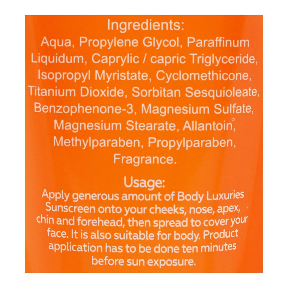 Body Luxuries Broad Spectrum Sunscreen Lotion, Oil-Free, SPF 80, 60g - Image 3