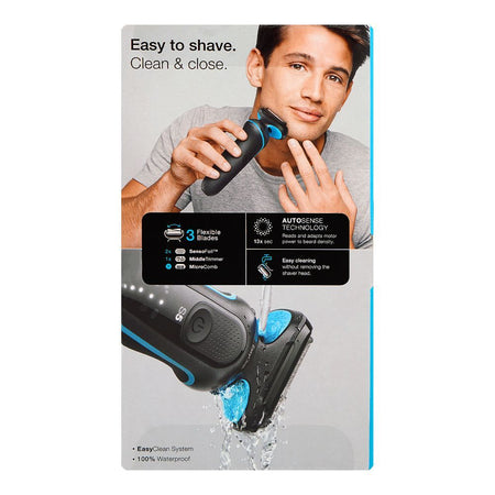 Braun Series 5 Wet & Dry Men Shaver, Black & Blue, 51-M1000S - Image 4