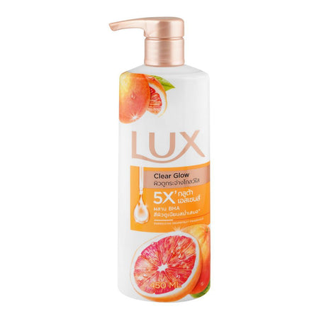 Lux Clear Glow Body Wash, 5X Energizing Grapefruit Fragrance, 450ml - Main Image