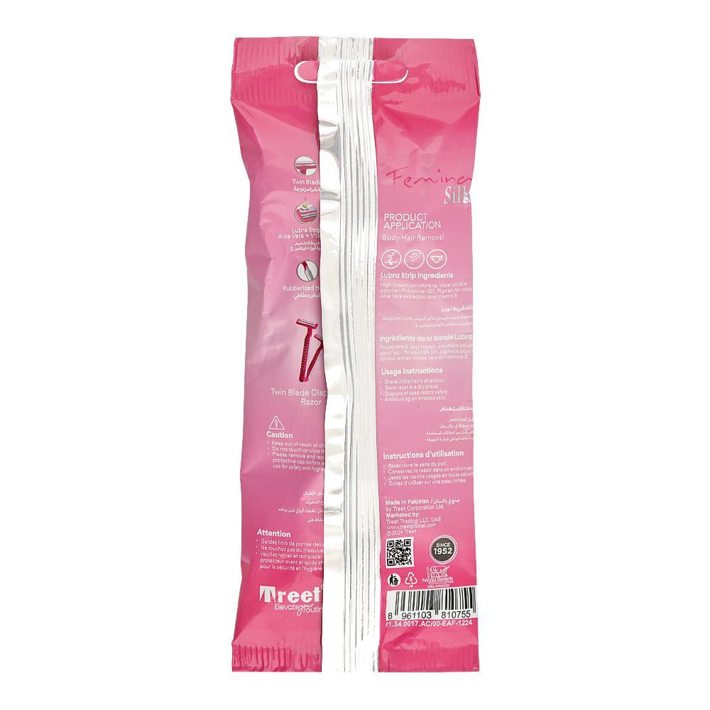 Treet Femina Silk Disposable Razor For Women, 1-Pack - Image 2
