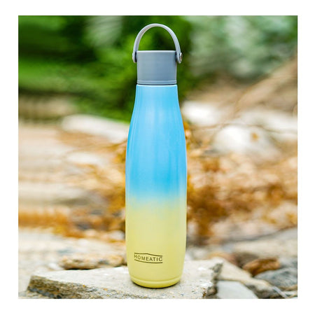 Homeatic Stainless Steel Water Bottle, 700ml, Yellow, HKA-057 - Main Image