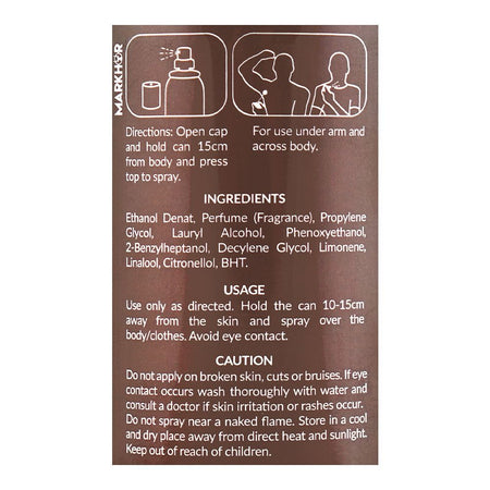 Markhor Blanc Royale Oud No Gas Body Spray, For Men, 120ml - Image 3
