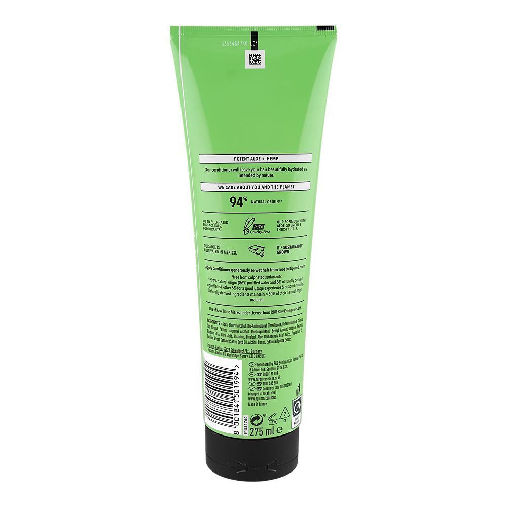 Herbal Essences Bio Renew Potent Aloe+Hemp Repair & Smooth Conditioner, Sulfate Free, 275ml - Image 2