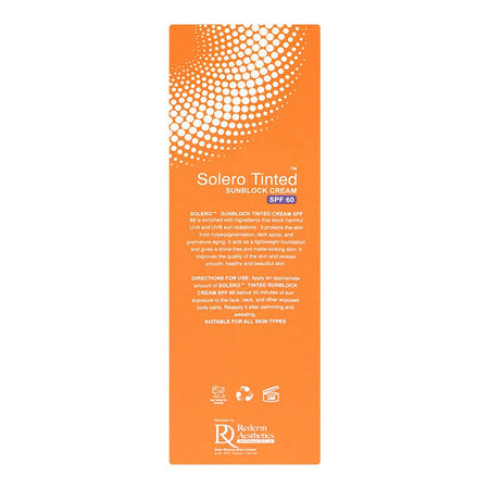 Rederm Aesthetics Solero Tinted Sunblock Cream, SPF-60, For All Skin Types, 30g - Image 3