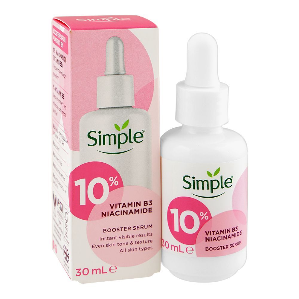 Simple 10% Vitamin B3 Niacinamide Booster Serum, For All Skin Types, 30ml - Main Image