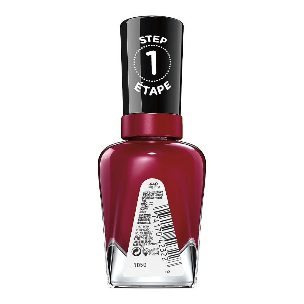 Sally Hansen Miracle Gel Nail Polish, 14.7ml, 440 Dig Fig - Image 2