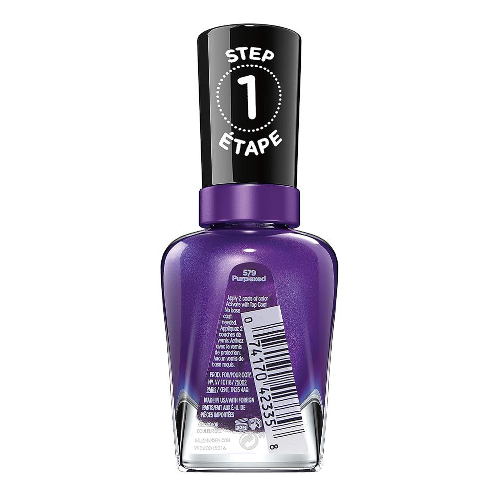 Sally Hansen Miracle Gel Nail Polish, 14.7ml, 579 Purplexed - Image 2