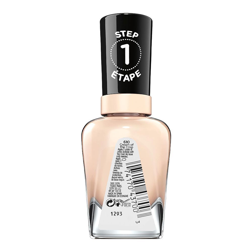 Sally Hansen Miracle Gel Nail Polish, 14.7ml, 610 Cream Of The Crop - Image 2
