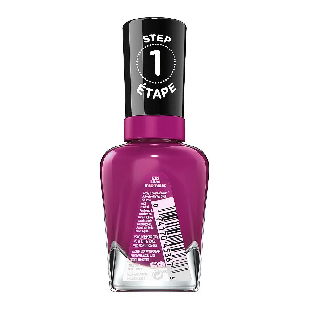 Sally Hansen Miracle Gel Nail Polish, 14.7ml, 532 Lilac Insomniac - Image 2