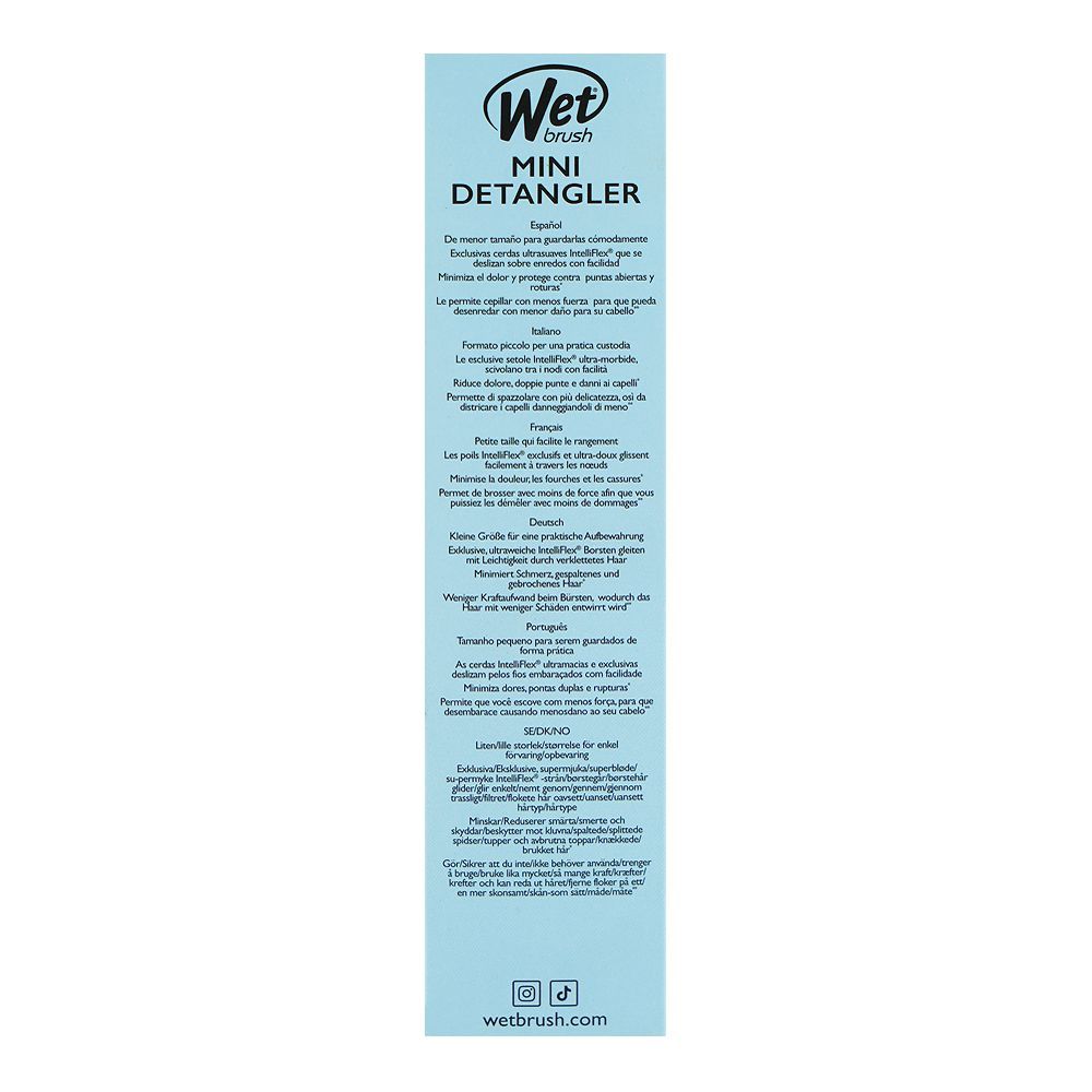 Wet Brush Mini Detangler Hair Brush, Desert Afterglow Blue, BWR832DSTBU - Image 5