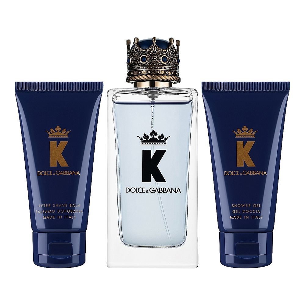 Dolce & Gabbana K Gift Set: 100ml Eau de Toilette+50ml After Shave+50ml Shower Gel, For Men, 3-Pack - Main Image
