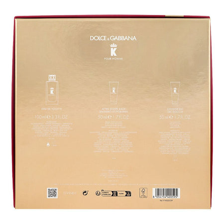 Dolce & Gabbana K Gift Set: 100ml Eau de Toilette+50ml After Shave+50ml Shower Gel, For Men, 3-Pack - Image 3