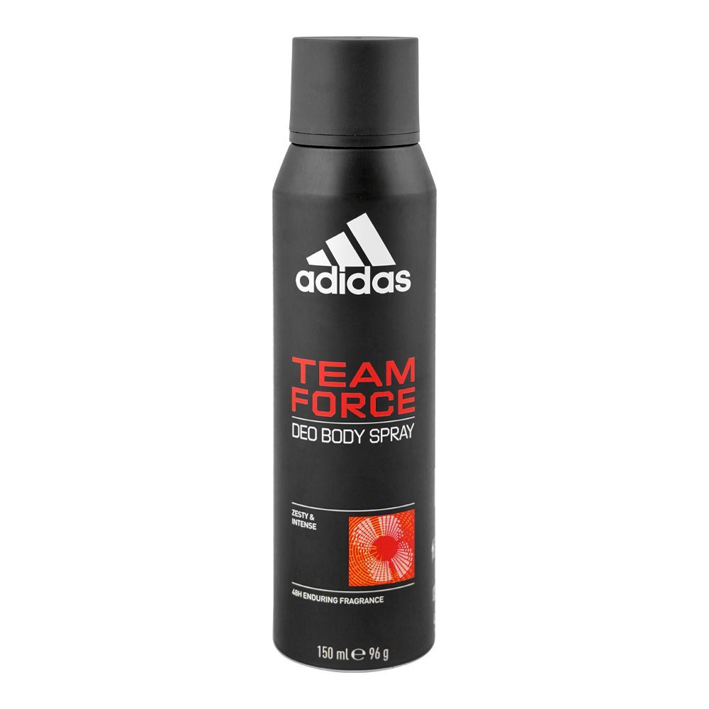 Adidas Team Force 48H Zesty & Intense Deodorant Body Spray, For Men, 150ml - Main Image