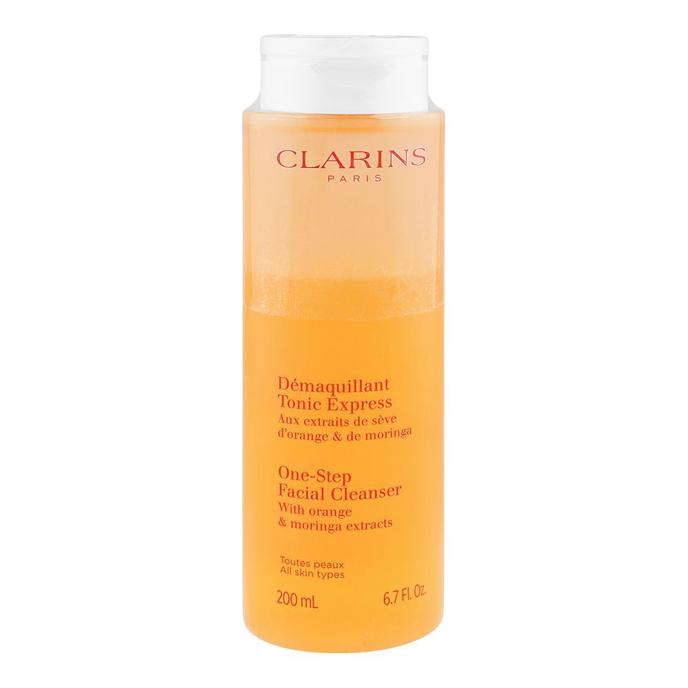 Clarins Paris One-Step Facial Cleanser with Orange & Moringa Extract, For All Skin Types, 200ml - Main Image