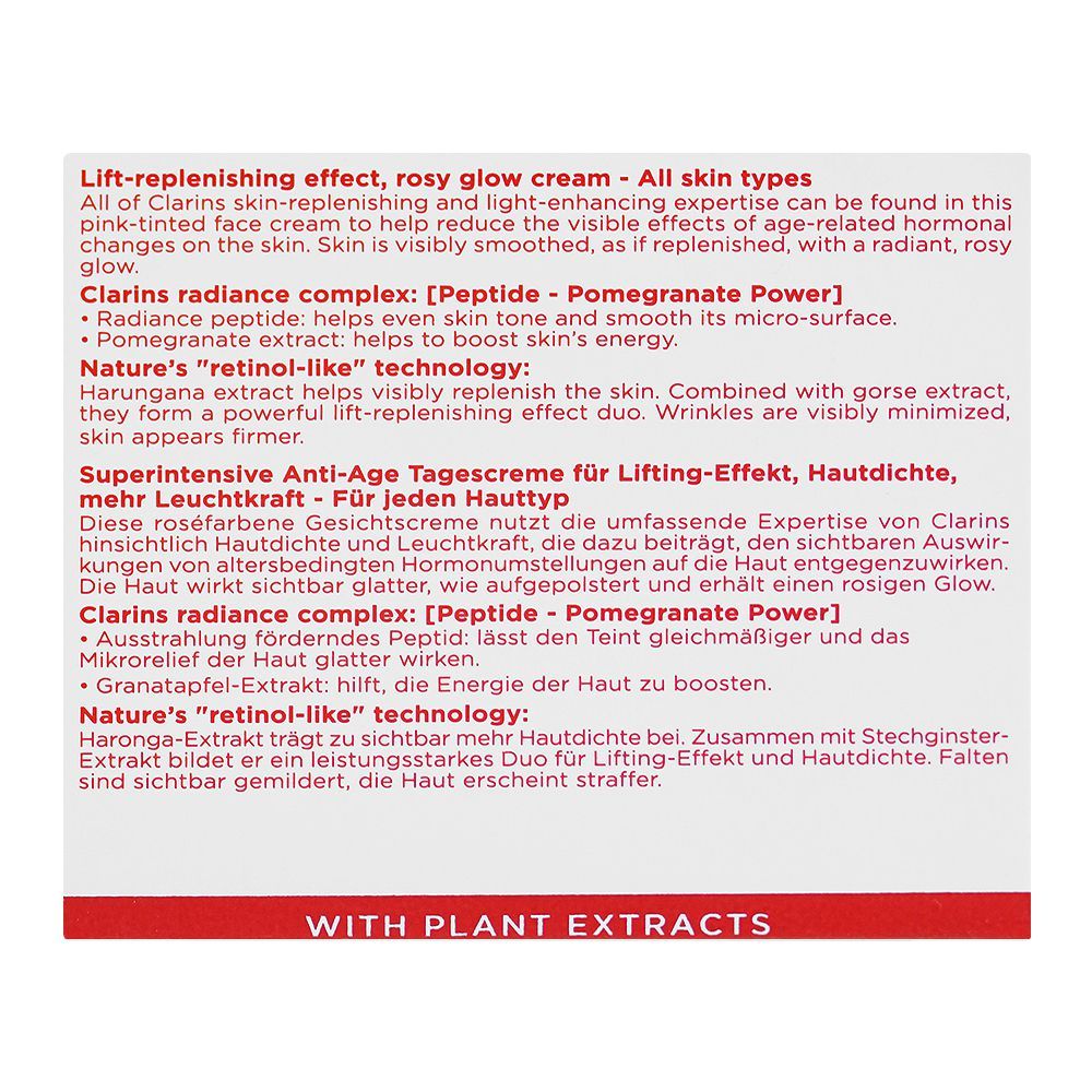 Clarins Paris Rose Radiance Peptide Day Cream, For All Skin Types, 50ml - Image 4