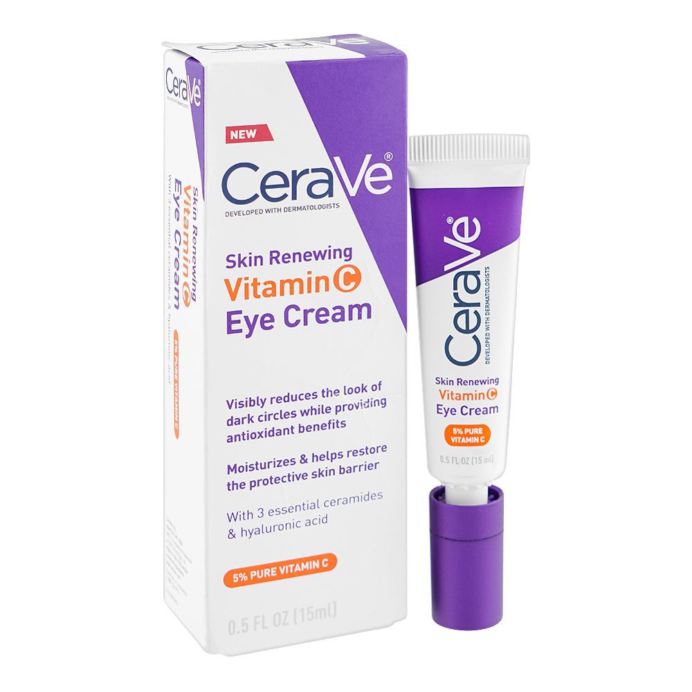 CeraVe Skin Renewing Vitamin C Under Eye Cream, For Dark Circles and Puffiness, 15ml - Main Image