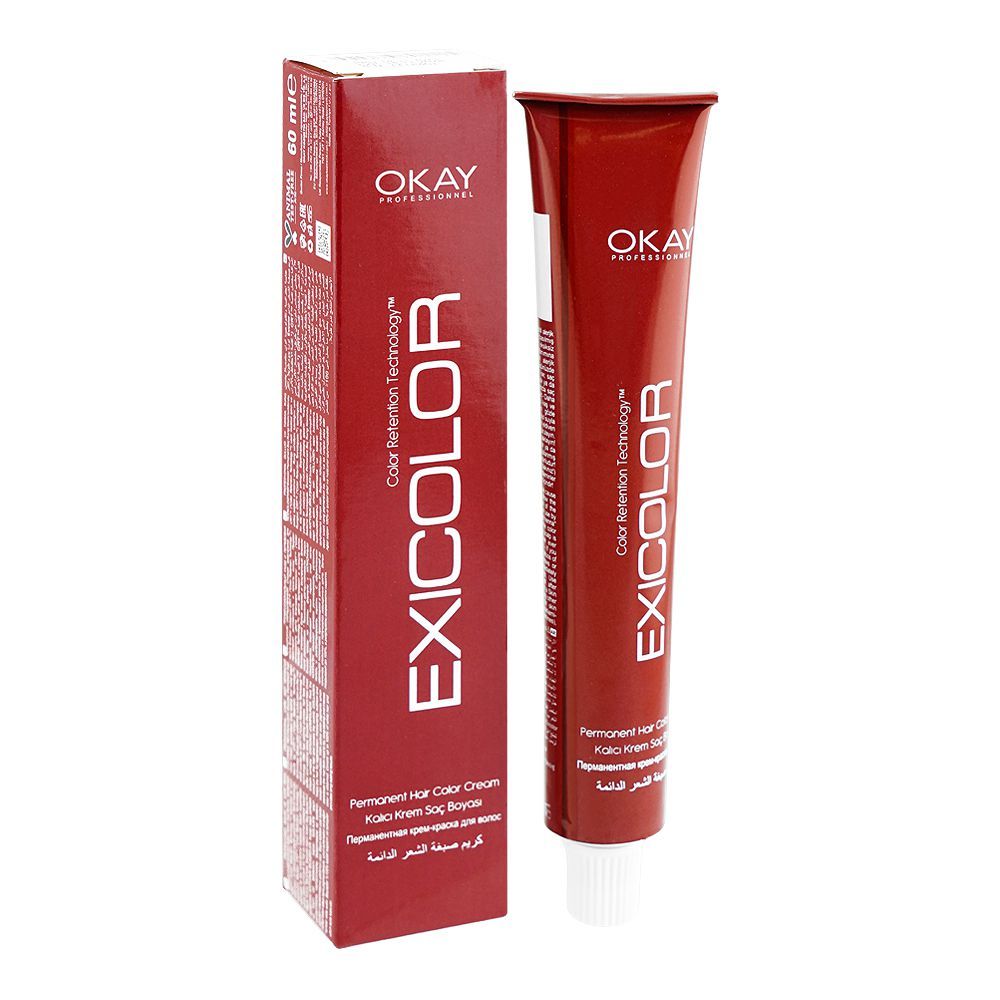 Okay Professional Exicolor Permanent Hair Color Cream, 60ml, No. 7.71 Blonde Ash Brown - Main Image