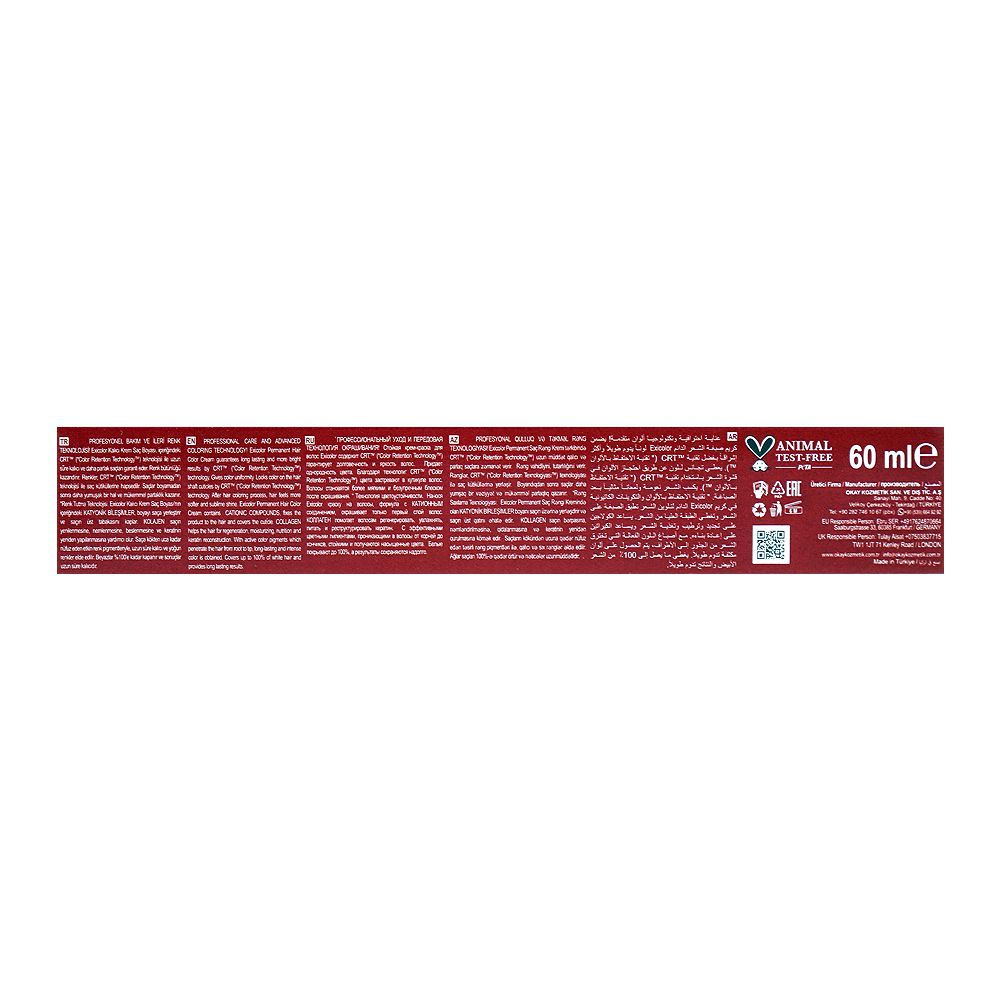 Okay Professional Exicolor Permanent Hair Color Cream, 60ml, No. 7.71 Blonde Ash Brown - Image 4