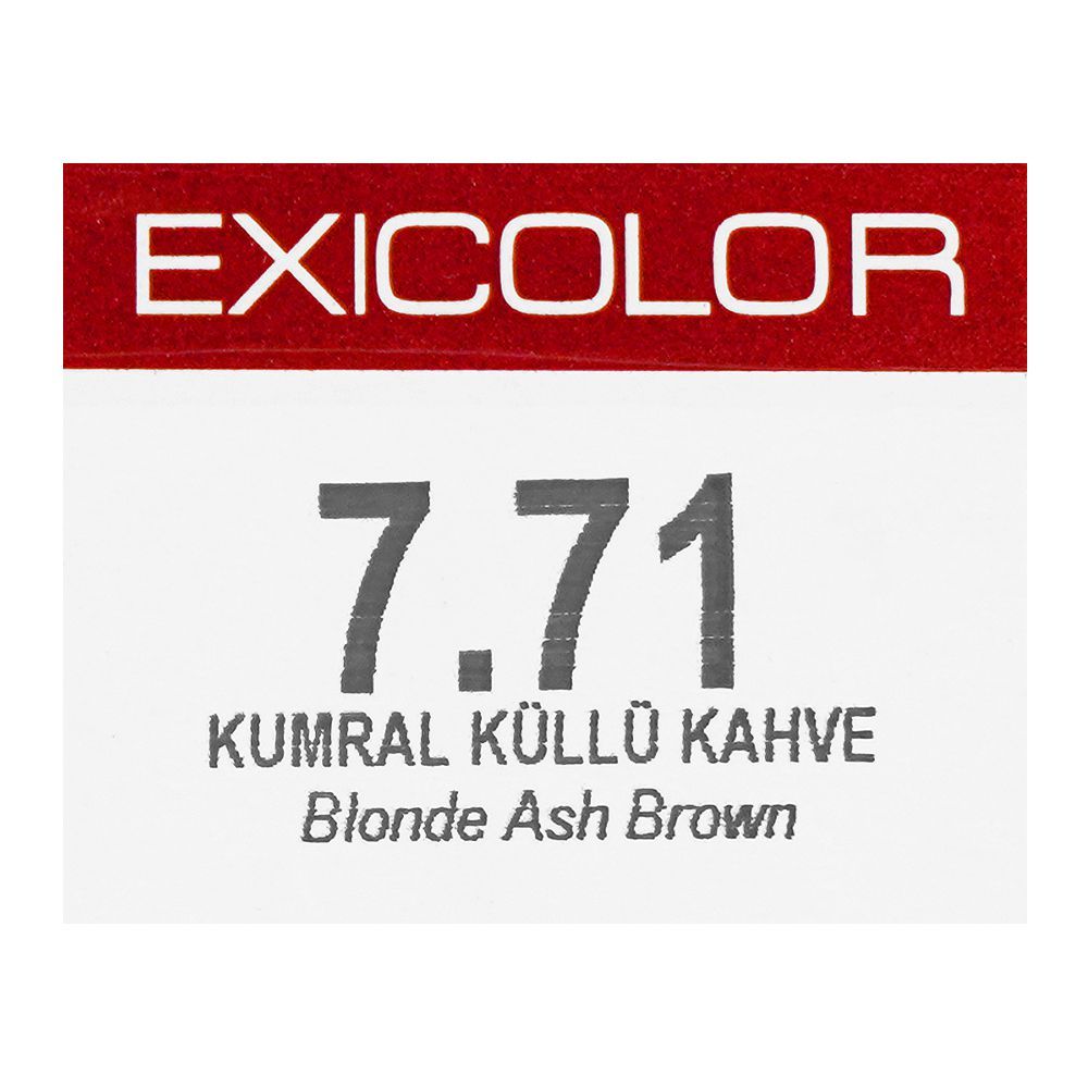 Okay Professional Exicolor Permanent Hair Color Cream, 60ml, No. 7.71 Blonde Ash Brown - Image 5