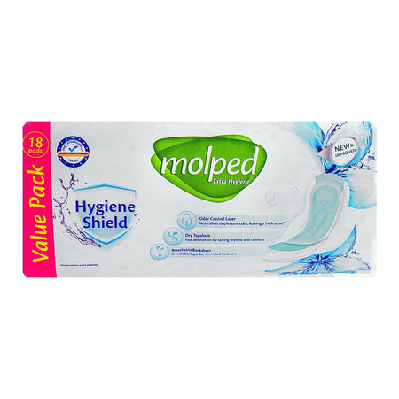 Molped Extra Hygiene Shield Maxi Thick Sanitary Pads, Long, 18 Pads Value Pack - Image 2