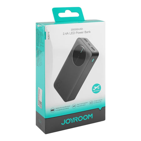 Joyroom 2.4A LED 20000mAh Power Bank, Black, JR-PBF14 - Image 2