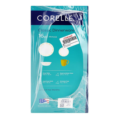 Corelle Classic Dinnerware Set Mimosa 16 Pieces 16S-MMS-PH - Image 3