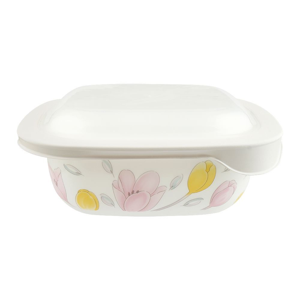 Corelle Square Dish Elegant City With Plastic Lid 1.41L, D-48-EC - Main Image