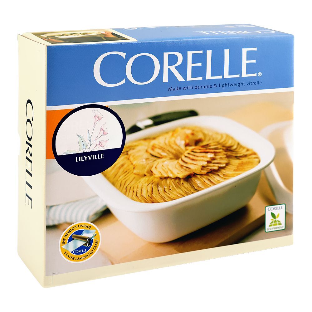 Corelle Square Dish Lillyville With Plastic Lid 1.41L, D-48-LV - Image 3