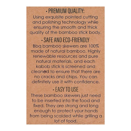Safe Serve 14" Natural BBQ Bamboo Skewers, 5mm, 48-Pack - Image 4