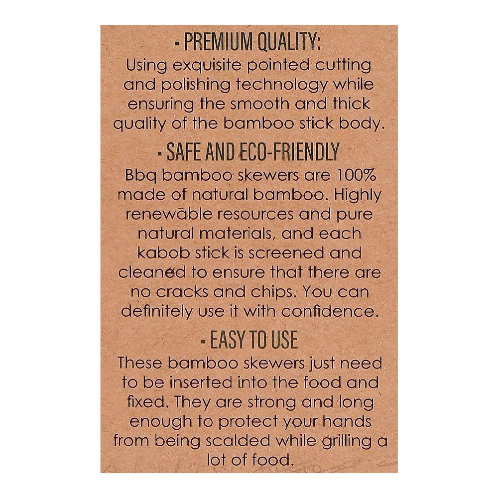 Safe Serve 14" Natural BBQ Bamboo Skewers, 5mm, 48-Pack - Image 4