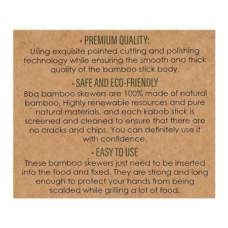 Safe Serve 8" Natural BBQ Bamboo Skewers, 1.5mm, 86-Pack - Image 4