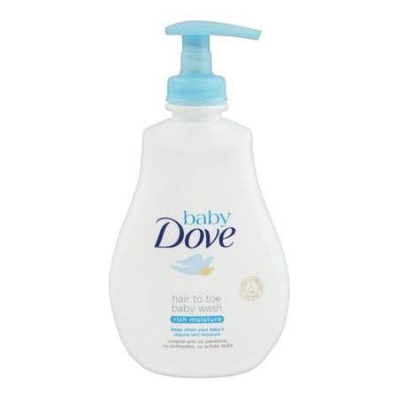 Dove Baby Rich Moisture Hair To Toe Baby Wash, 400ml - Main Image