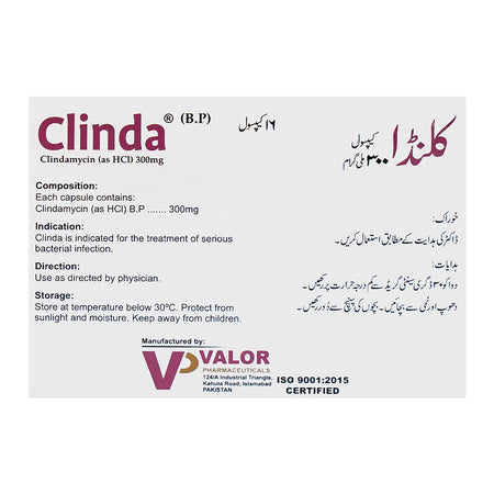 Valor Pharmaceuticals Clinda Tablet, 300mg, 16-Pack - Image 2