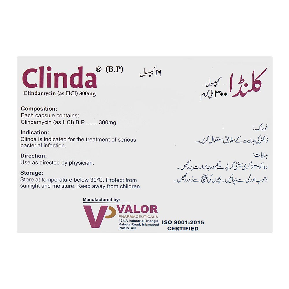 Valor Pharmaceuticals Clinda Tablet, 300mg, 16-Pack - Image 2