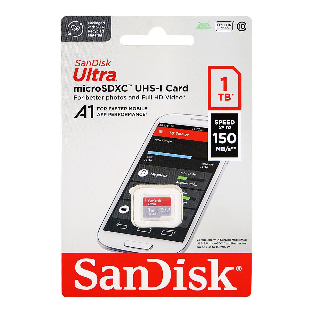 Sandisk Ultra Micro SDXC UHS-1 Card, 150MB/s, 1TB - Image 2