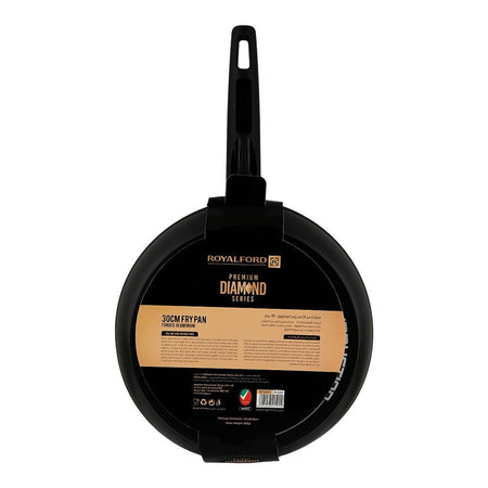 Royalford Diamond Forged Frypan 30cm, Black, RF12657 - Image 4