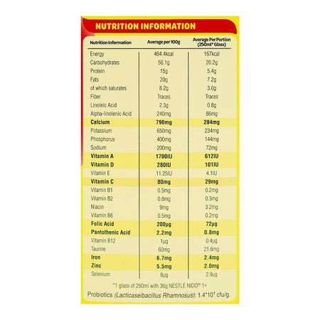 Nestle Nido 1+ Toddler Nutritional Milk Powder 10% Free Economy Pack, 990g - Image 5