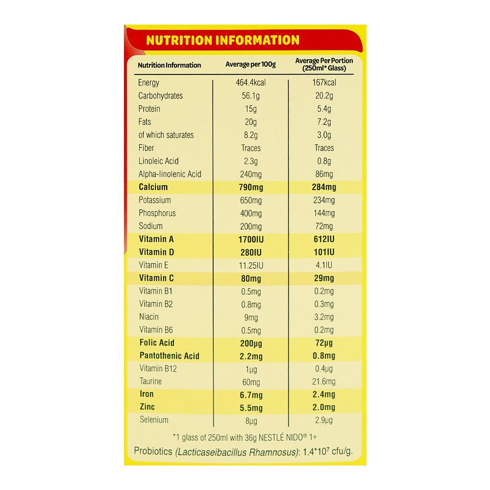Nestle Nido 1+ Toddler Nutritional Milk Powder 10% Free Economy Pack, 990g - Image 5
