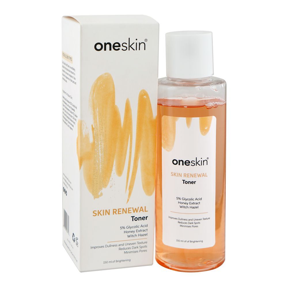 Oneskin Skin Renewal 5% Glycolic Acid Honey Extract Witch, Hazel Toner, 150ml - Main Image