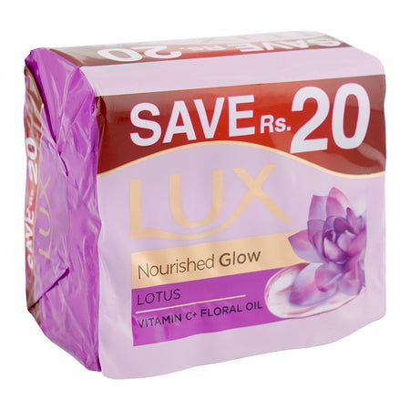 Lux Nourished Glow Purple Lotus Soap, 128g Each, 3-Pack - Main Image