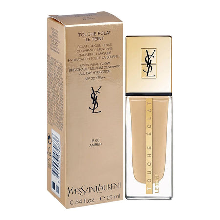 Yves Saint Laurent Touche E'Clat Le Teint Long Wear Glow, Medium Coverage Foundation, B 60 Amber - Image 2