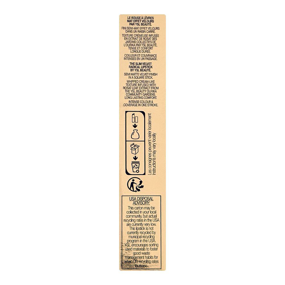 Yves Saint Laurent Rouge Pur Couture The Slim Velvet Radical Matte Lipstick 313, Irreverent Cinnamon, 2g - Image 3