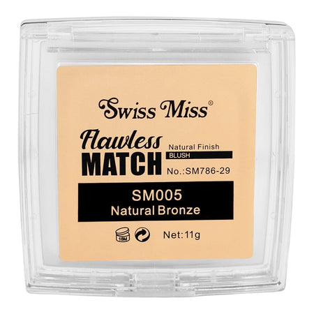 Swiss Miss Flawless Match Natural Finish Blush, SM005 Natural Bronze, 11g - Image 3